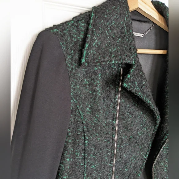 Elie Tahari Francis leather and tweed jacket - Picture 12 of 12